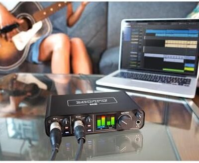 41Ffz 0A2YL. AC MOTU M2 USB-C Audio-MIDI Interface (3120) Bundle with 10 Ft XLR Cable, Fiber Cloth, Cable ties