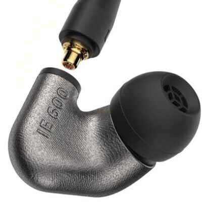 Sennheiser IE 600 In-Ear Audiophile Headphones – TrueResponse Transducers for Equisitely Neutral Sound, Includes balanced cable, Gray, Black