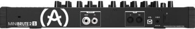 Arturia MiniBrute 2S Special Edition Noir Semi-modular Analog Sequencing Synthesizer Bundle with Polsen HPC-A30-MK2 Studio Monitor Headphones and 10 Instrument Cable