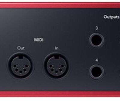 Focusrite Scarlett 4i4 USB-C Audio/MIDI Interface (4th Gen) Bundle with Polsen HPC-A30 Studio Monitor Headphones, Pop Filter and 2x XLR- XLR Cable