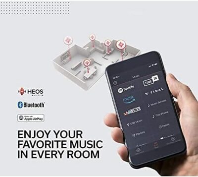 Denon AVR-X1700H 7.2 Channel AV Receiver – 80W/Channel, Advanced 8K HDMI Video w/eARC, Dolby Atmos, DTS:X, Built-in HEOS, Amazon Alexa Voice Control