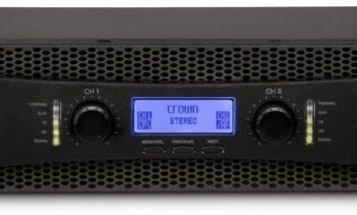 41KVWrXwsgL Crown XLS1002 2-Channel Class D DriveCore Professional Power Amplifier with DSP, Band Pass Filters & Peakx Limiters. XLR/RCA Inputs, 350W at 4 Ohm, PureBand Crossover System. Black