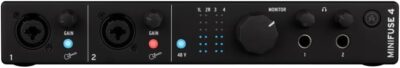 41NyF7KXBfL. AC SL1080 Arturia – MiniFuse 4 – Compact USB Audio & MIDI Interface with Creative Software for Recording, Production, Podcasting, Guitar – Black