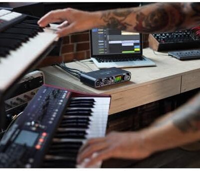 MOTU M4 USB-C Audio-MIDI Interface (3140) Bundle with, 10 Ft XLR Cable, Fiber Cloth, Cable Ties