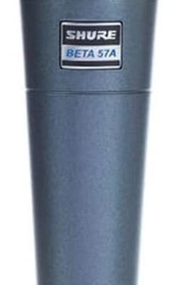 Shure BETA 57A Instrument Microphone – Supercardioid Dynamic Mic for Vocal and Instrumental Applications with High Output Neodymium Element, Durable Steel Mesh Grille and Shock Mount