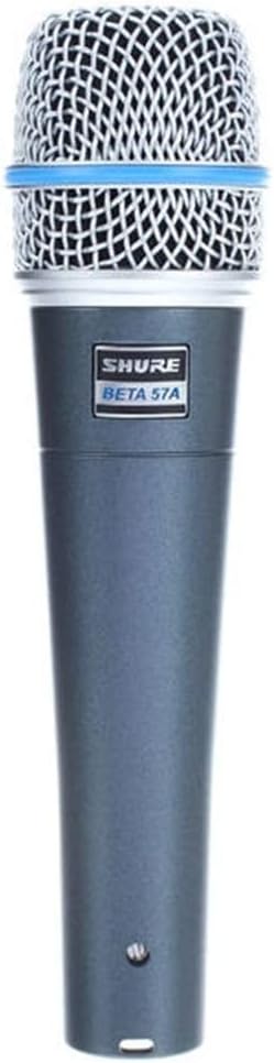 Shure BETA 57A Instrument Microphone – Supercardioid Dynamic Mic for Vocal and Instrumental Applications with High Output Neodymium Element, Durable Steel Mesh Grille and Shock Mount