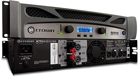 Crown XTi6002 Two-channel, 6000-Watt at 4Ω Bridged, 2100-Watt at 4Ω Dual Pro Power Amplifier. Black and Silver