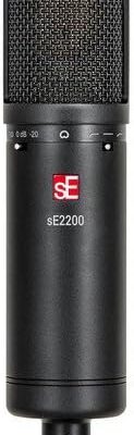 sE Electronics sE2200 Studio Condenser Cardioid Microphone with Isolation Pack plus XLR-XLR Cable and Pop Filter