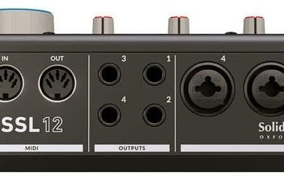Solid State Logic SSL 12 12-In and 8-Out USB Audio Interface with Studio-Quality Audio for Professional Recording and Mixing
