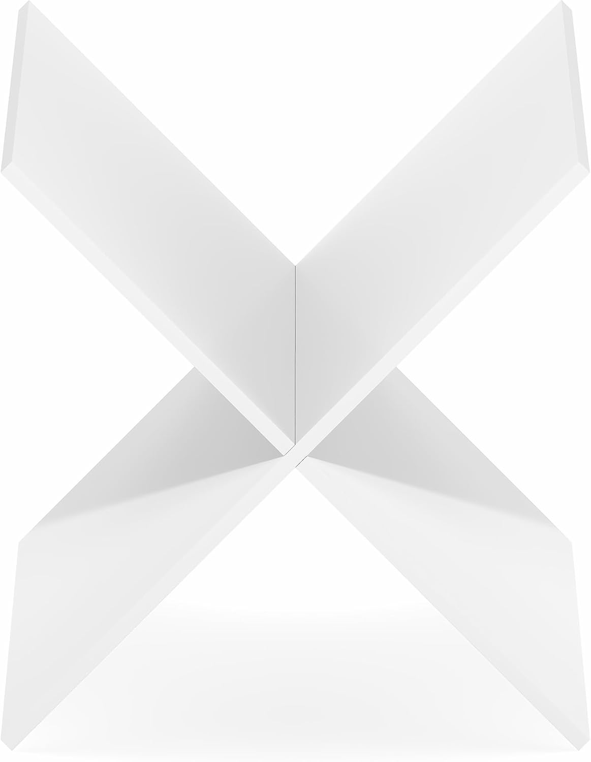 Furinno Cubicle Cube Insert, X-Shelf Cube Organizer, 3-Shelf Accessory, Fits into Furinno Triple Thick Cubes, IKEA Kallax, for Organizers and Storage, White