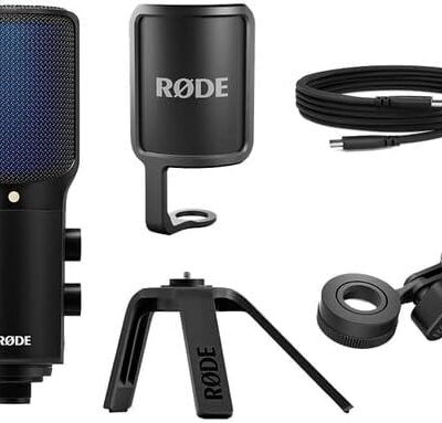 41fCyMiFXdL. AC 1774319620 4654 Rode NT-USB+ Versatile Studio-Quality USB Microphone with StreamEye Microphone Boom Arm and Polishing Cloth