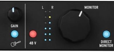 Arturia MiniFuse 1 – Compact USB Audio Interface with Creative Software for Recording, Production, Podcasting, Guitar – Black