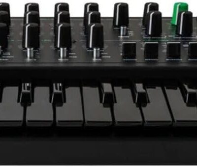 Arturia Micro Brute UFO Bundle with Polsen HPC-A30 Closed-Back Studio Monitor Headphones, Kellards MID-P10T Pro MIDI to MIDI Cable 10 Feet