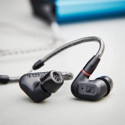 41lWfjDdtoL. AC Sennheiser Consumer Audio IE 200 In-Ear Audiophile Headphones – TrueResponse Transducers for Neutral Sound, Impactful Bass, Detachable Braided Cable with Flexible Ear Hooks – Black