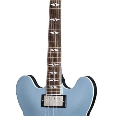 41mLHP56Y5L. AC SL1200 Epiphone Dave Grohl DG-335 Pelham Blue with Case
