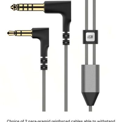 Sennheiser IE 600 In-Ear Audiophile Headphones – TrueResponse Transducers for Equisitely Neutral Sound, Includes balanced cable, Gray, Black