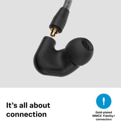 41sjkyR4OoL. AC Sennheiser Consumer Audio IE 200 In-Ear Audiophile Headphones – TrueResponse Transducers for Neutral Sound, Impactful Bass, Detachable Braided Cable with Flexible Ear Hooks – Black