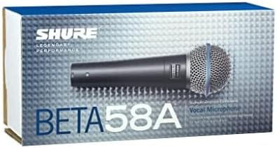 41vy3ZVmowL. AC Shure BETA 58A Vocal Microphone – Single Element Supercardioid Dynamic Mic for Stage and Studio with A25D Adjustable Stand Adapter, 5/8 to 3/8 (Euro) Thread Adapter & Storage Bag, Brushed Nickel