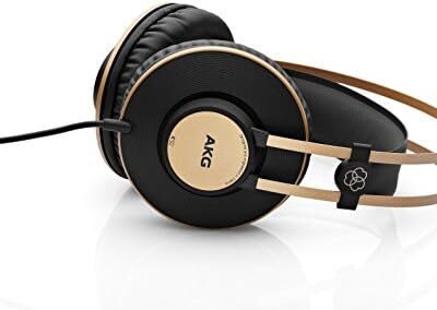 AKG Pro Audio K92 Over-Ear, Closed-Back, Critical Listening and Studio Headphones, Matte Black and Gold