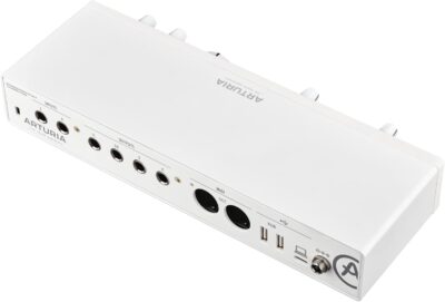 Arturia – MiniFuse 4 – Compact USB Audio & MIDI Interface with Creative Software for Recording, Production, Podcasting, Guitar – White