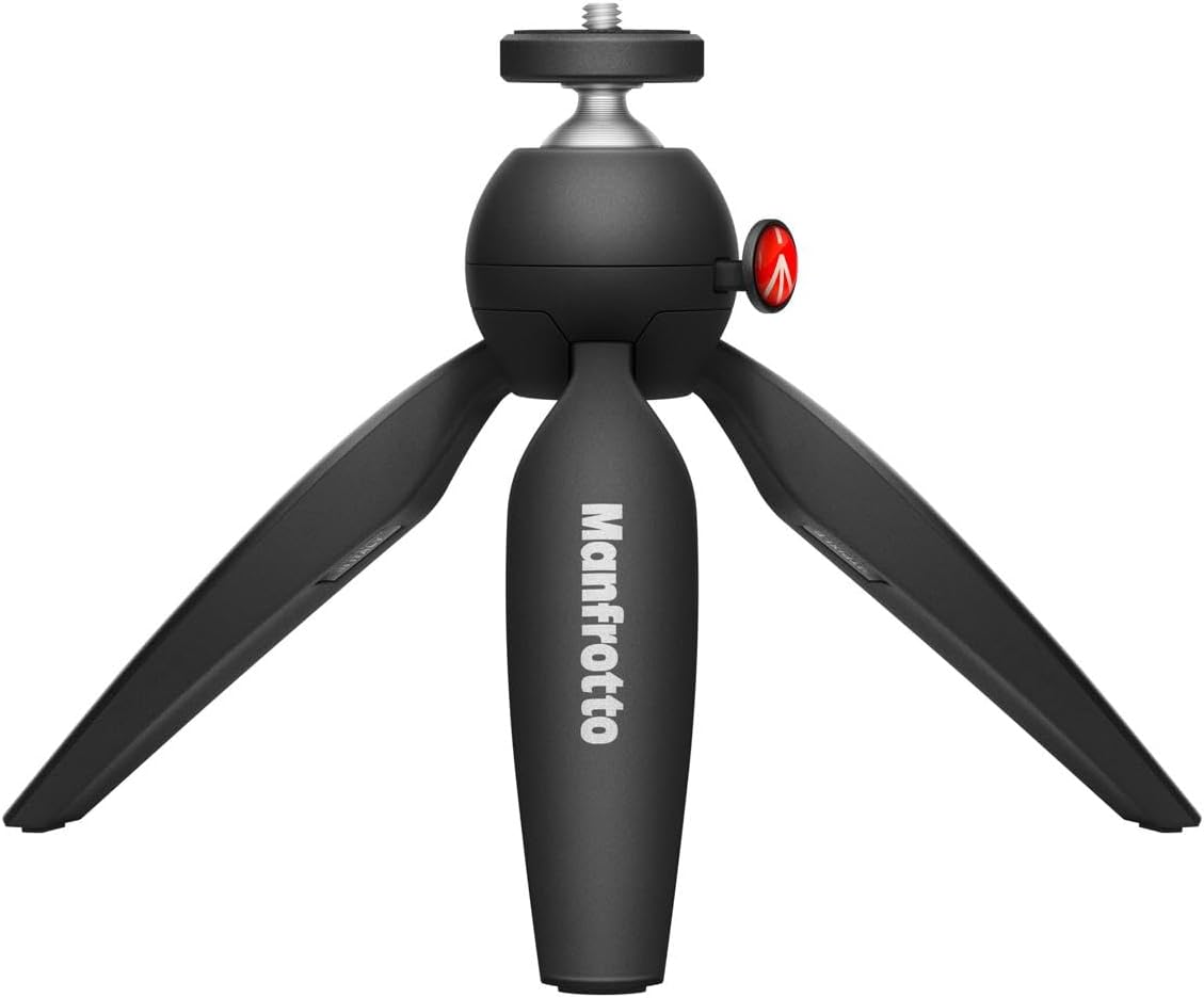 SENNHEISER Professional MKE 400 + Mobile Kit, Directional On-Camera Microphone with Smartphone Clamp & Manfrotto PIXI Mini Tripod, 509257, Auxiliary,Black