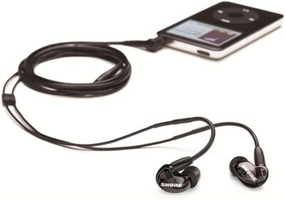 Shure SE215 PRO Wired Earbuds, Professional Sound Isolating Earphones with Clear Sound, Deep Bass, Secure in-Ear Fit, Carrying Case, Black (SE215-K)