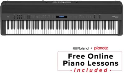 Roland FP-90X 88-Key Portable Digital Piano, Black Bundle with Stand, Bench, Sustain Pedal, Studio Monitor Headphones