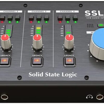 Solid State Logic SSL 12 12-In and 8-Out USB Audio Interface with Studio-Quality Audio for Professional Recording and Mixing