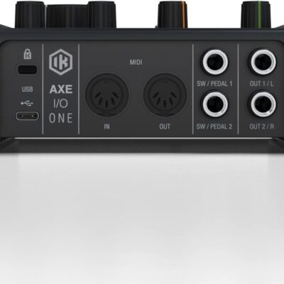 IK Multimedia AXE I/O One – Professional USB Audio Interface with Z-TONE advanced guitar tone shaping, AmpliTube and TONEX software included, high-resolution recording studio equipment
