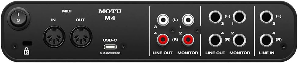 Motu M4 4×4 USB Audio Interface with Studio Quality Sound Bundle with Aston Microphones Element Microphone Bundle, Kellards XLR-P20T Pro 20 ft XLR Microphone Cable