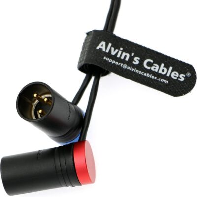 Alvins Cables 10Inch (25cm) Low Profile TA5F to Dual LP XLR 3 Pin Male Audio-Cable for Wisycom-MCR54, Lectrosonics-DCHR-Receiver, Cameras, Portable Recorders, Mixers