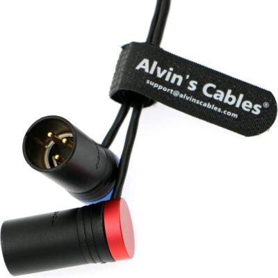 Alvins Cables 10Inch (25cm) Low Profile TA5F to Dual LP XLR 3 Pin Male Audio-Cable for Wisycom-MCR54, Lectrosonics-DCHR-Receiver, Cameras, Portable Recorders, Mixers