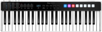 516Y8Z3IaPL. AC SL1200 IK Multimedia iRig Keys I/O 49 portable keyboard MIDI controller 24-bit/ 96Khz audio interface full-size synth velocity-sensitive, 48V phantom power, XLR mic preamp, iPhone, iPad, Android, Mac, PC