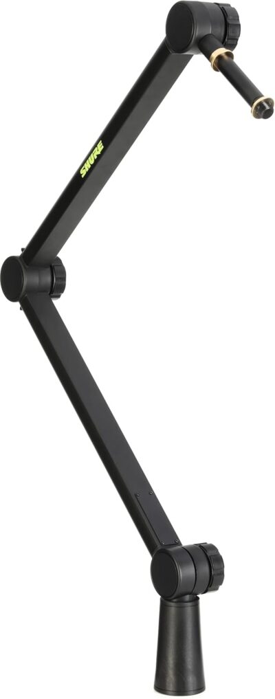 Shure MV7+ Podcast Dynamic Microphone with Articulating Desktop Boom Arm. OBS Certified, Enhanced Audio, LED Touch Panel, USB-C & XLR Outputs, Auto Level Mode, Digital Pop Filter, Reverb -Black