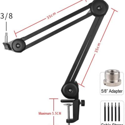 518H4rVX5mL. AC Audio-Technica AT2020USB-X Cardioid Condenser USB Microphone with Microphone Arm + Wind Screen Pop Filter + Cleaning Cloth (4 Items)