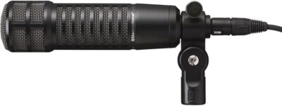 Electro-Voice RE320 Variable-D Dynamic Vocal and Instrument Microphone Bundle with SSM-BC10 Mic Shockmount (Black Matte) and BAI-2X Two-Section Broadcast Arm with Springs and XLR Cable, F.01U.120.616