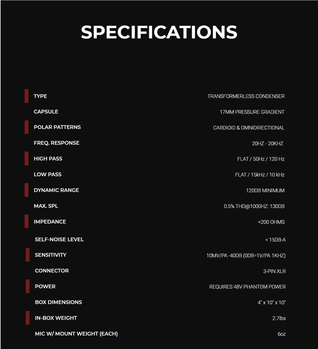 Lauten Audio LA-120 V2 Small-Diaphragm Condenser Microphone Pair