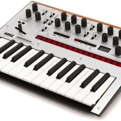 5192Fxm3hL. AC SL1000 Korg monologue Monophonic Analog Synthesizer w/ 16-step Sequencer and OLED Oscilloscope – Silver