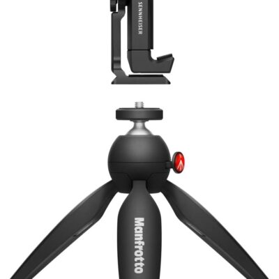 519WhkHIK1L. AC SL1200 SENNHEISER Professional MKE 400 + Mobile Kit, Directional On-Camera Microphone with Smartphone Clamp & Manfrotto PIXI Mini Tripod, 509257, Auxiliary,Black
