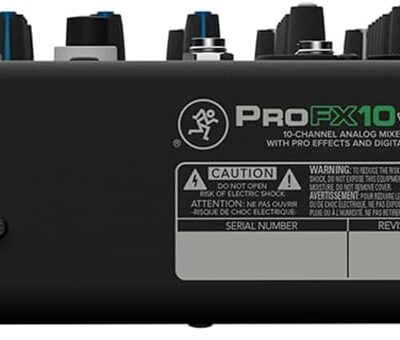Mackie ProFX10v3+ 10-Channel Professional Analog Mixer with USB, Onyx Mic Preamps, GigFX Effects Engine, and Bluetooth