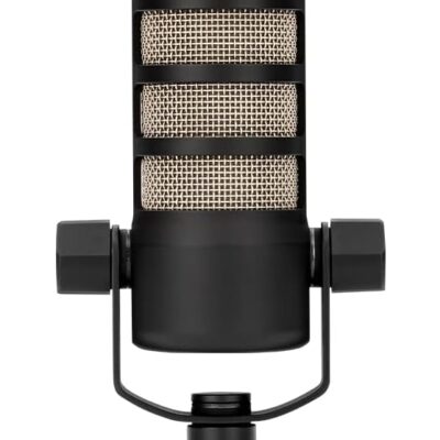 RØDE PodMic Cardioid Dynamic Broadcast Microphone with Integrated Swing Mount for Podcasting, Streaming, Gaming, and Voice Recording, Black