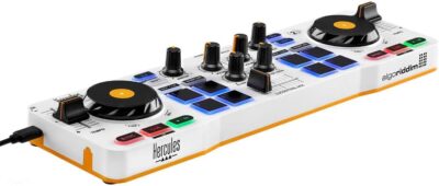 Hercules DJControl Mix DJ Software Controller with Algoriddim Djay App Bundle with Hercules HDP DJ45 Closed-Back, Over-Ear DJ Headphones
