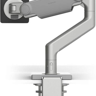 51BM5JP2B2L. AC SL1152 Humanscale M8.1 Adjustable Monitor Arm with Two Piece Clamp Mount and Base – Silver M81CMSBTB