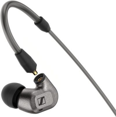 Sennheiser IE 600 In-Ear Audiophile Headphones – TrueResponse Transducers for Equisitely Neutral Sound, Includes balanced cable, Gray, Black