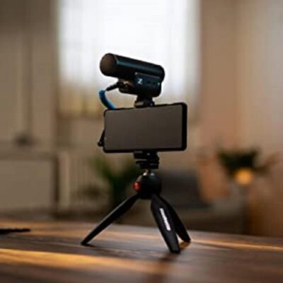 SENNHEISER Professional MKE 400 Directional On-Camera Shotgun Microphone with 3.5mm TRS and TRRS Connectors for DSLR, Mirrorless & Mobile , Connects with Auxiliary