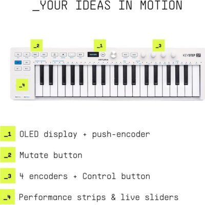 Arturia Arturia KeyStep 37-Key Controller & Sequencer USB/MIDI/CV Keyboard Controller