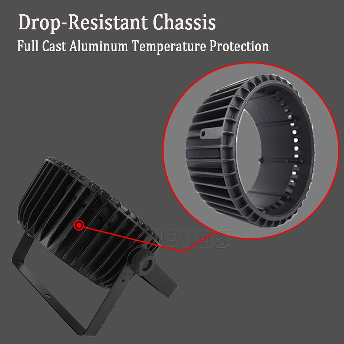 SHEHDS Par Can Stage Lights LED 18x12W RGBW 4in1, Wash/Strobe Effect, DMX512 Uplights Aluminum Shell, with Sound Activated Party Lights for Christmas Halloween Disco Club Wedding