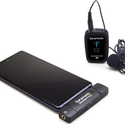 Saramonic Blink 500 Prox B5 Wireless Microphone System with Lavalier for iPhone15/16/17&Android, iPad, Mobile & Computers, USB C Mini Lapel Microphone Wireless for Video Recording, Streaming