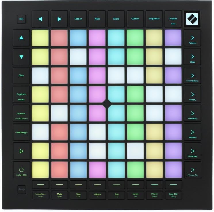 Novation Launchpad Pro MK3, MIDI 64-Grid Controller and Sequencer for Ableton Live, Logic Pro and Hardware, 64 Sensitive RGB Pads, Dynamic Note Playing, Chord and Scale Modes