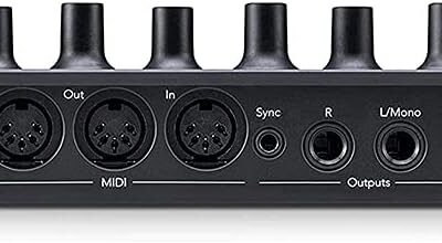 Novation Circuit Rhythm Groovebox Workstation with Standalone Sampler Bundle with Studio Pro Monitor Headphones, 32GB Memory Card, and 2x MIDI Cable